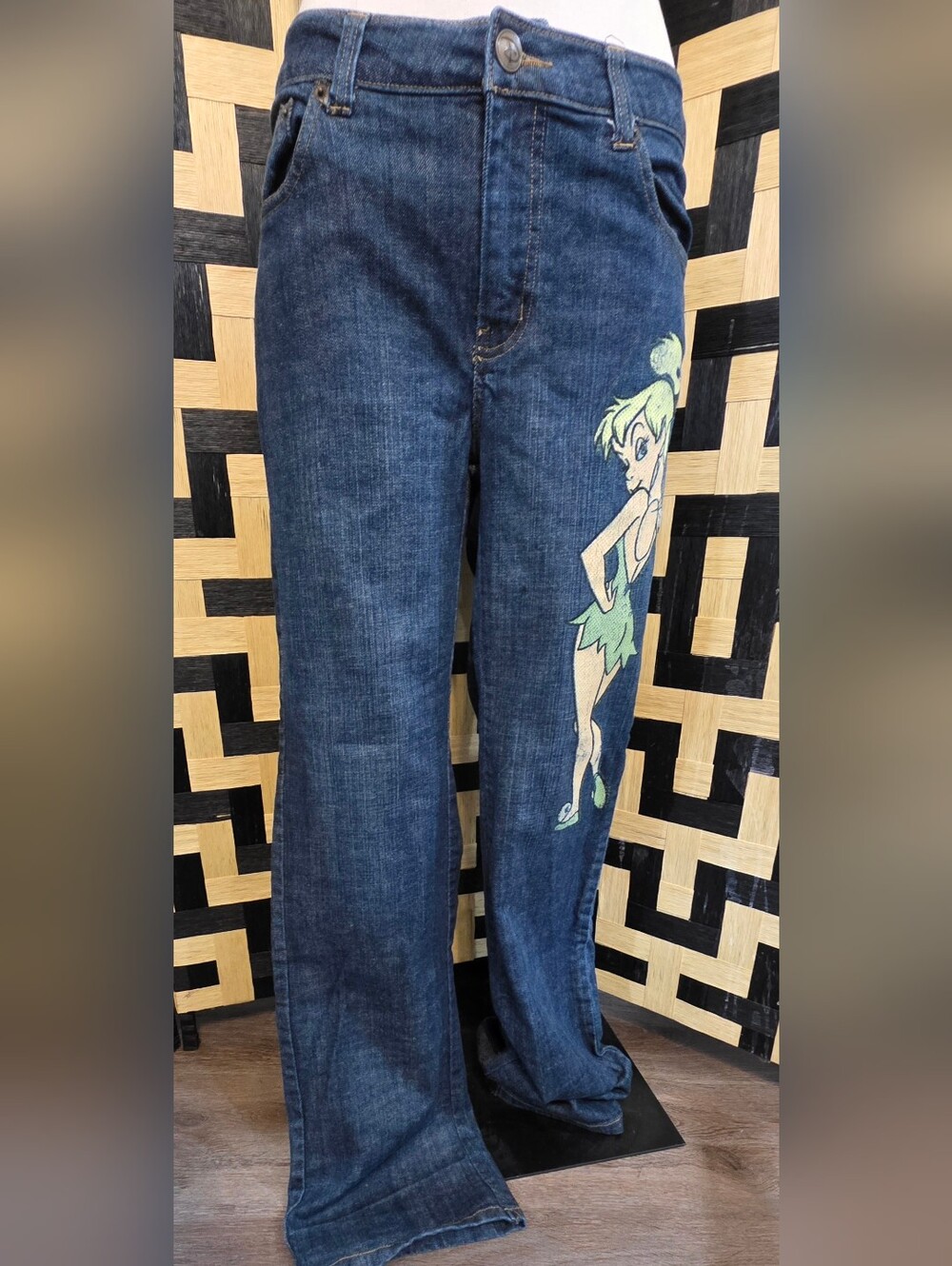 Disney Dark Blue Bootcut Jeans with Tinker Bell Graphic